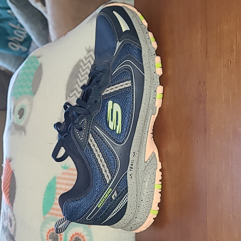 Sketchers trail shoes, blue, size 10